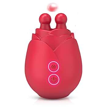Rosa estimuladora vibrador de doble cabeza.